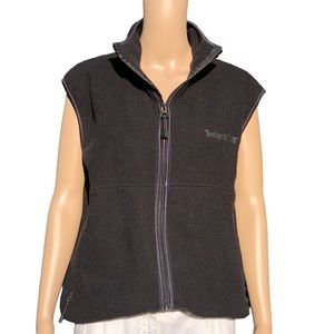 Timberland black fleece vest with front zip closure Sz s